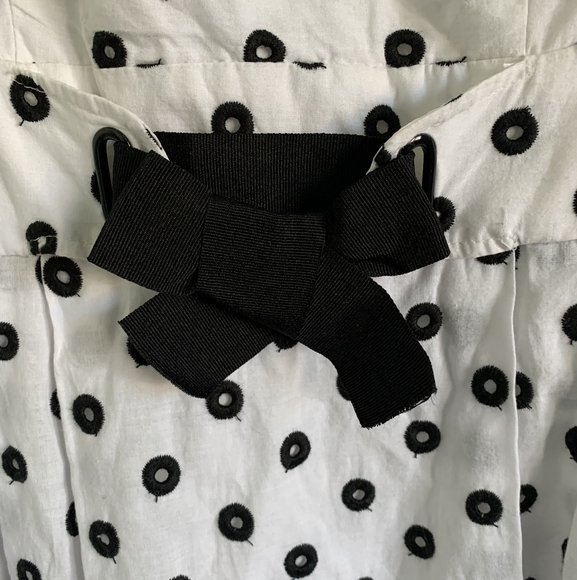 🗝 Taylor White/Black Cotton Spring Summer Dress vintage style - Picture 5 of 14